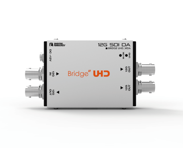 東通販取扱製品紹介 Digital Forecast社製 UHD_M_DA 超小型軽量12G-SDI対応3分配器 【DF-2】