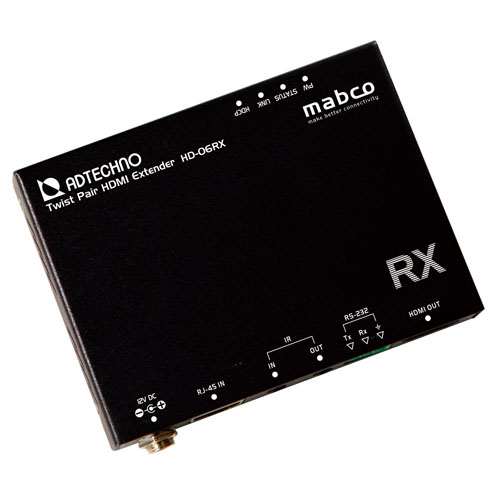 東通販取扱製品紹介 ADテクノ社製 HD-06RX 4K UHD@60、1080p60、HDCP2.2対応 HDMI信号を非圧縮で伝送可能なHDBaseT™ HDMIエクステンダーRx 受信機【AD-43】