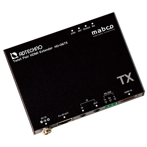 東通販取扱製品紹介 ADテクノ社製 HD-06TX 4K UHD@60、1080p60、HDCP2.2対応 HDMI信号を非圧縮で伝送可能なHDBaseT™ HDMIエクステンダーTx 送信機【AD-42】